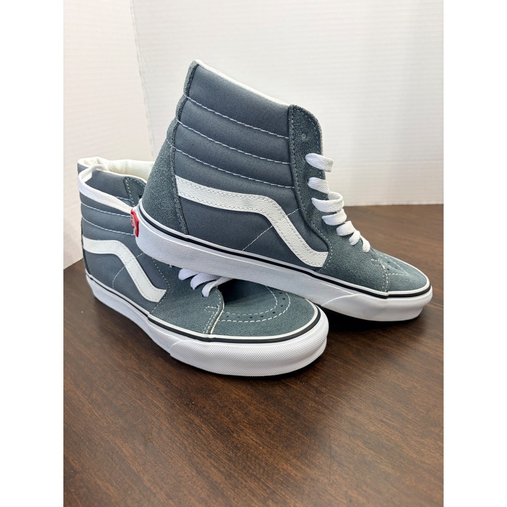 Vans Sk8-Hi Slate Blue Suede Canvas High Top Sneakers Mens 6.5 Womens 8